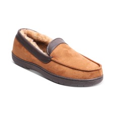 Haggar Men's Faux-Shearling Venetian House Slippers