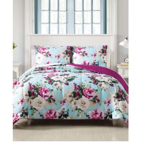 Hallmart Collectibles Ambrosia 2-Pc. Reversible Twin Comforter Set, Aqua