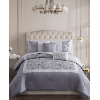 Hallmart Collectibles Victoria 9 Piece Comforter Set, California King – Light Purple