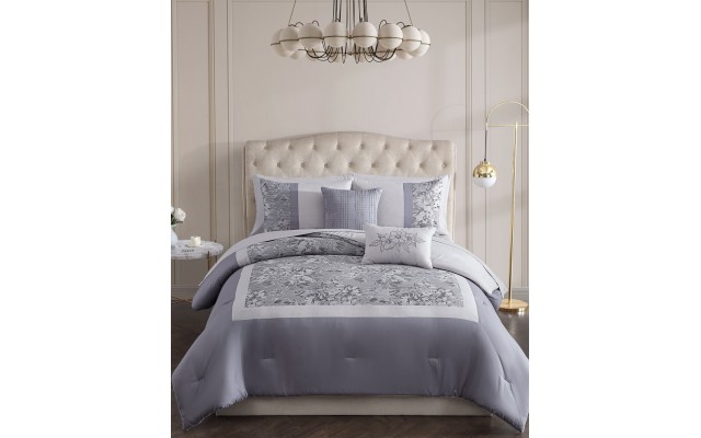  Victoria 9 Piece Comforter Set, California King – Light Purple