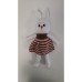 Handmade Amigurumi Rabbit Toy Buddy Bunny Easter Bunny Doll For Kids Unicex, Brown Girl Rabbit, 5.51 inches