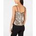  Animal-Print Sequinned Top (Natural, S)