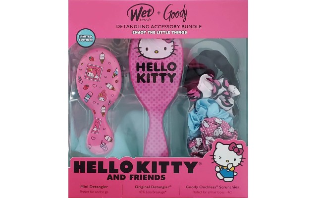 Hello Kitty and Friends Wet Brush + Goody Detangling Accessory Bundle