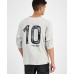  Mens Henley, Off White, Large