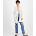  Juniors Drop-Shoulder Open-Front Cardigans, White, Large