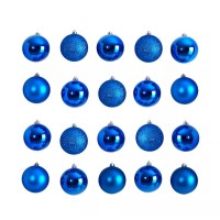 Holiday Christmas 20 Piece Shatterproof Ornament Set, 3″