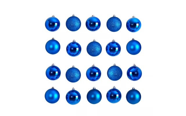 Holiday Christmas 20 Piece Shatterproof Ornament Set, 3″