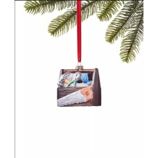 Holiday Lane All About You Toolbox Ornament, Brown