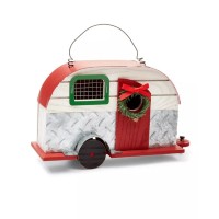 Holiday Lane Christmas Cheer Camper with Small Wreath on Door Decor
