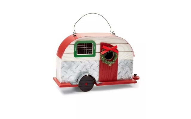 Holiday Lane Christmas Cheer Camper with Small Wreath on Door Decor