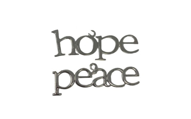  Hope Christmas Tree Ornament, Silver