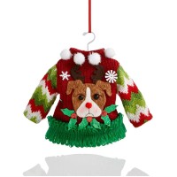 Holiday Lane Knit Sweater With Antlers Ornament