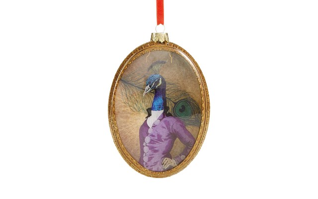  Peacock Pattern Disk Ornament