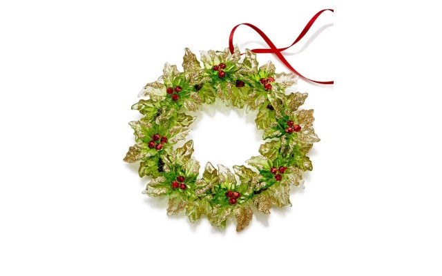  Santa’s Favorites Wreath Ornament, Red/Gold
