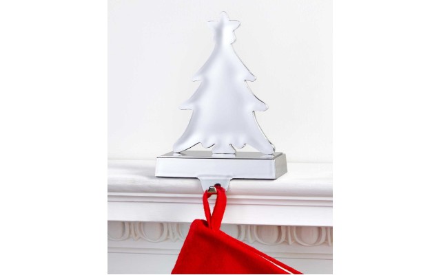  Shining Silver Christmas Stocking Holders, Christmas Tree