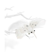 Holiday Lane White Bird with Sequins Bird Clip Ornament