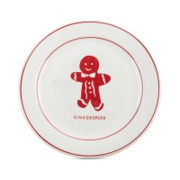 Home Essentials Molly Hatch Snowflake Dessert Plates (8.5″), Gingerbread