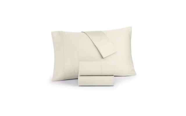  500 Thread Count Micro Cotton Sheet Set, Queen, Ivory