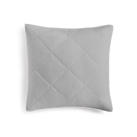 Hotel Collection Dobby Diamond Quilted Sham, European, Grey