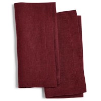 Hotel Collection Modern Linen Napkin 20″ x 20″ Set of 2   (Wine)
