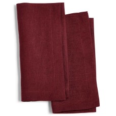 Hotel Collection Modern Linen Napkin 20″ x 20″ Set of 2   (Wine)
