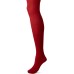  Sheer to Waist Basic Tights (Bright Red, S)