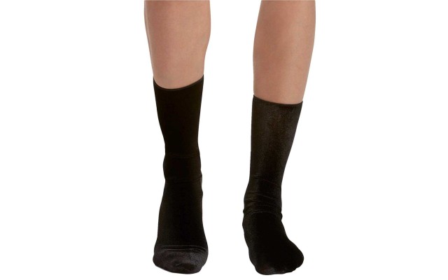  Velvet Socks (Black, 9-11)