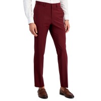 Hugo by Hugo Boss Men’s Modern-Fit Dark Red Suit Trousers, 36R