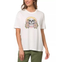 Hurley Juniors’ Nadya Oversized Graphic T-Shirt, White, Medium