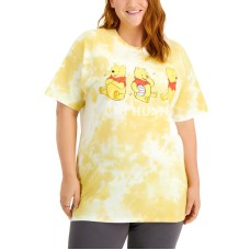 Hybrid Apparel Womens Plus Trendy Tie-Dyed Cotton Graphic Print T-Shirts