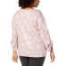  Tie-Dyed Tie Top, Shimmer Pink, 2X Plus