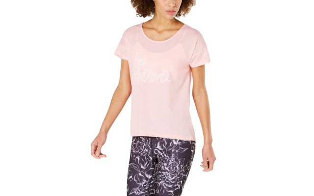  Women’s Be Authentic Graphic T-Shirt (Peach Kiss, L)