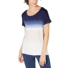 Ideology Women’s Tie-Dyed Strappy-Back High-Low Hem Blouse T-Shirt Tops
