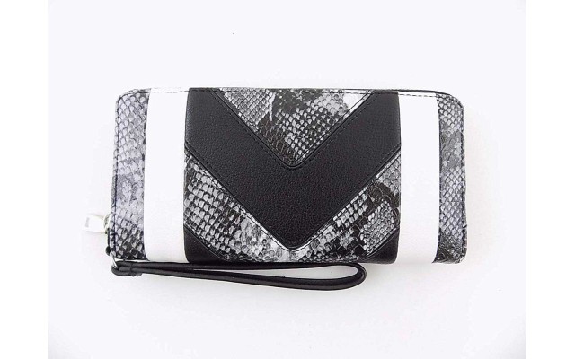  Averry Zip-around Wallet (Black Multi/Silver)