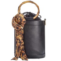 INC International Concepts Bamboo Bucket Crossbody (Black)