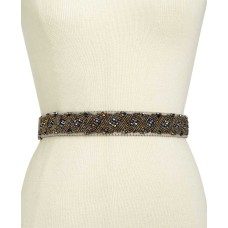 Inc International Concepts Clustered Beaded Stretch Belt (Brown, 34/16)