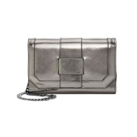 INC International Concepts Farahh Metallic Crossbody, Pewter