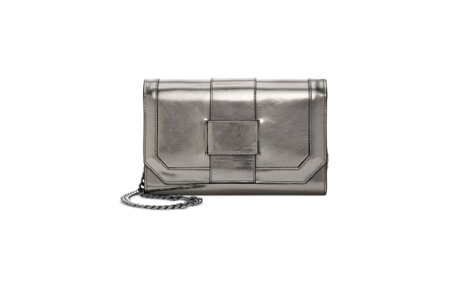  Farahh Metallic Crossbody, Pewter