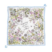 Inc International Concepts Garden Poem Square Scarf (White Bright, One Size)