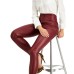  INC Faux-Leather Leggings, Mediun Red, 18