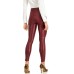  INC Faux-Leather Leggings, Mediun Red, 18