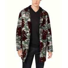 INC International Concepts Men’s Flocked Parka Coat (Greencombo, M)