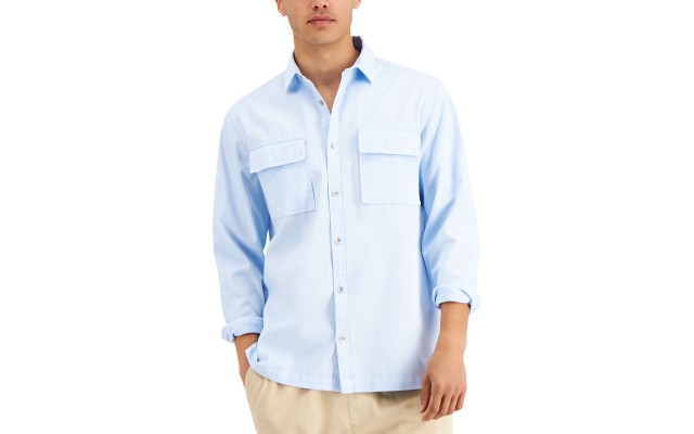  Men’s Regular-Fit Twill Overshirt XLarge
