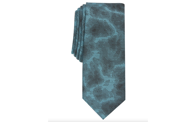  Men’s Static Abstract Slim Tie (Aqua, One Size)