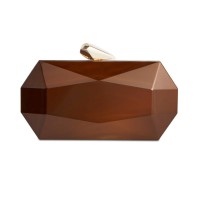 INC International Concepts Nichole Lucite Clutch (Beige/Khaki)