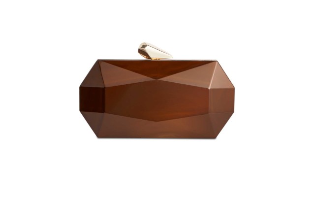  Nichole Lucite Clutch (Beige/Khaki)