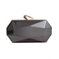 INC International Concepts Nichole Lucite Clutch (Dark Gray)