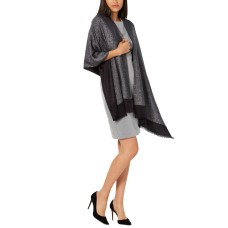 INC International Concepts Reversible Shine Wrap (Black)