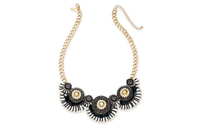  Sequin Bead & Imitation Pearl Glitter Statement Necklace(18+3)