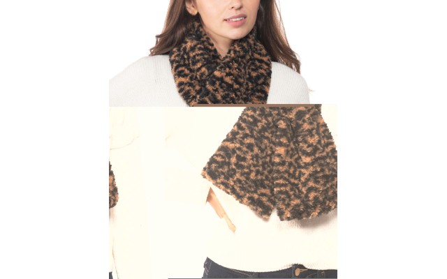  Concepts Sherpa Pull Through Muffler Scarf, Brown